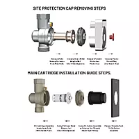 MP-MB-5216 Metropole Forged Brass WC Flush Valve 25mm (1" Inch) With Exposed Shut Off Provision & Square Plate (Matt Black)
