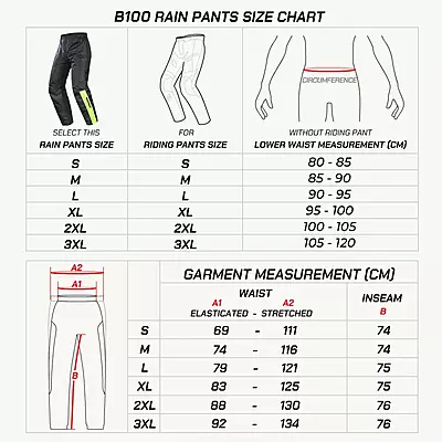 Viaterra B100 Waterproof Motorcycle Rain Pants (2026)