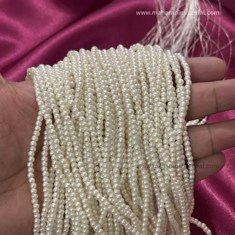 Glass Moti 3mm Round
