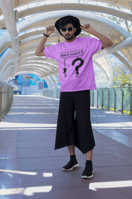 UK17 Wait What? Graphic Light Pink Premium T-Shirt