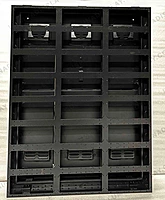 Stackable clamshell MS GI outdoor LED cabinet 960 x 1280 mm, front service – Lumina Display Systems