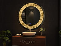 Rounded LED Touch Sensor Mirror For Washroom 015 Rounded LED Touch Sensor Mirror For Washroom 015