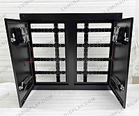 Fan-cooled V2 MS GI outdoor LED cabinet 960 x 800 mm, no bezel, rear access – Lumina