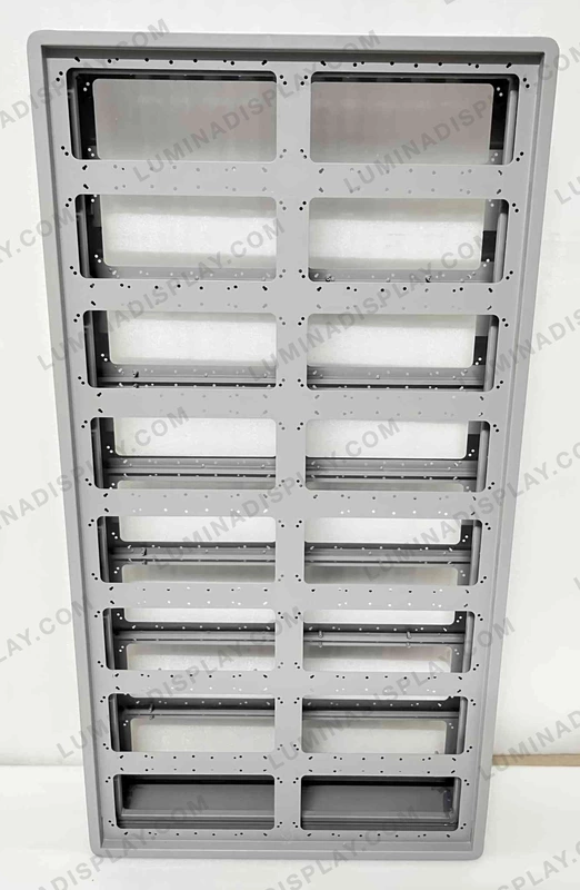 Double-sided pole-mount GI LED cabinet 640 x 1280 mm for outdoor standee displays – Lumina