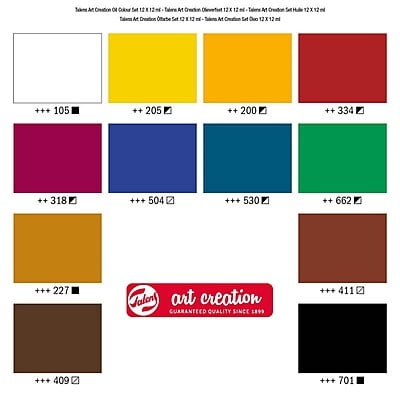 ART CREATION ARTISTS' 12ML ASSORTED COLOR SET ART CREATION ARTISTS' 12ML ASSORTED COLOR SET