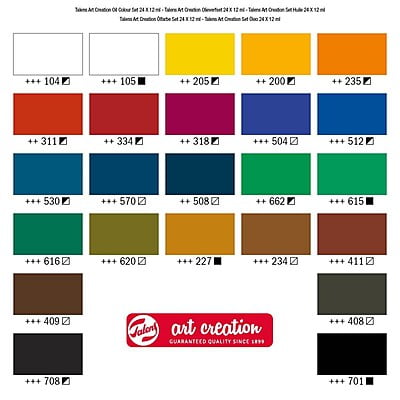 ART CREATION ARTISTS' 12ML ASSORTED COLOR SET ART CREATION ARTISTS' 12ML ASSORTED COLOR SET