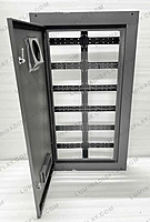 Narrow 640 x 1120 mm MS GI outdoor LED cabinet in grey, back-service design – Lumina