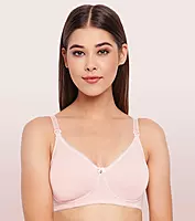 ENAMOR Comfort Shaper with Plush Side Shaper Panel Women's Cotton Everyday T-Shirt Bra - Detachable Straps, Non Padded, Wirefree, High Coverage A055