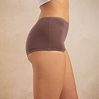 NYKAA Cotton Mid Rise Boyshort with Full Rear Coverage NYP082 DEEP TAUPE XL