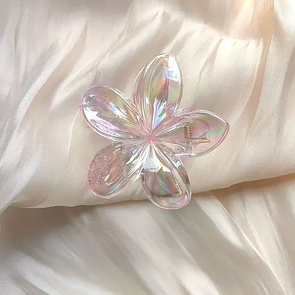 Transparent Glossy Flower Hair clip