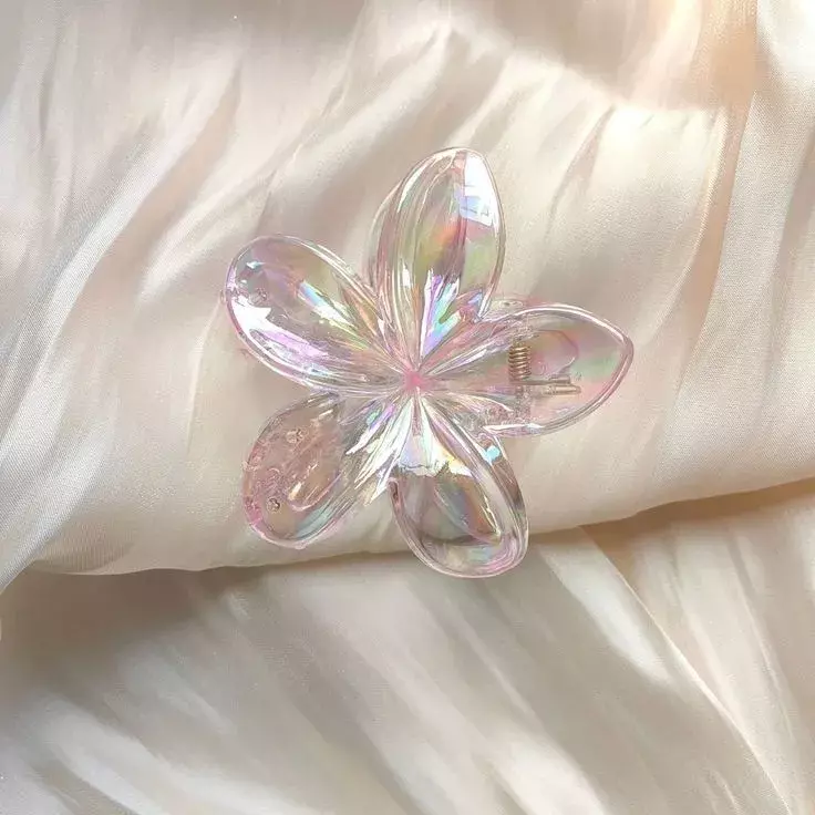 Transparent Glossy Flower Hair clip