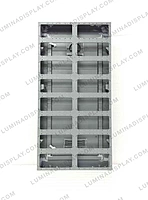Grey MS GI outdoor LED cabinet 640 x 1280 mm, portrait format, back-service access – Lumina