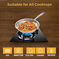 KENT Triply Frying Pan 26 CM with SS Lid 2.3 L