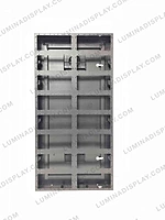 MS GI outdoor P4 LED cabinet 640 x 1280 mm, powder-coated matte, back service – Lumina