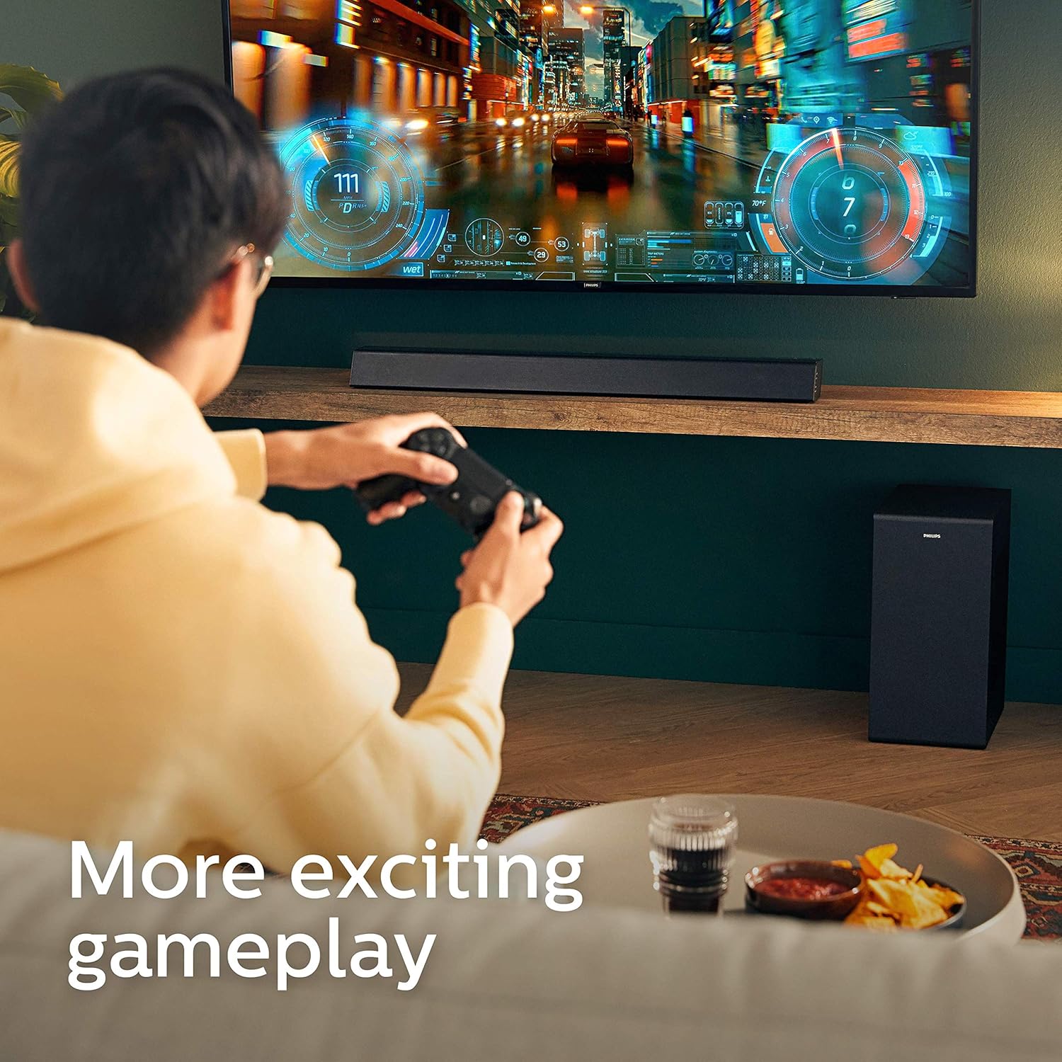 Philips Audio TAB7305 2.1Ch 300W Bluetooth Soundbar With Wireless Subwoofer, Dolby Audio, Hdmi Arc And Optical Input Philips Audio TAB7305 2.1Ch 300W Bluetooth Soundbar With Wireless Subwoofer, Dolby Audio, Hdmi Arc And Optical Input