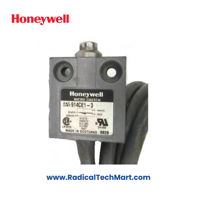 Honeywell 914CE1-3 Compact Limit Switch with Top Pin Plunger and IP68 Sealing