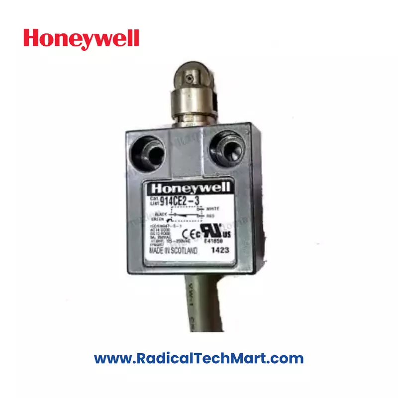Honeywell 914CE2-15 Compact Limit Switch with 15ft Cable and Top Roller Plunger