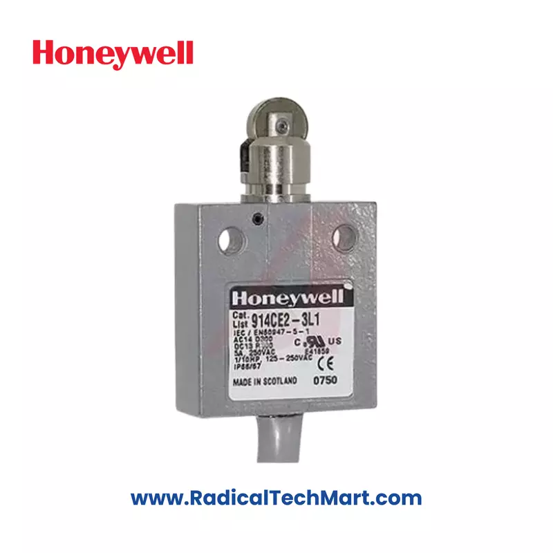 Honeywell 914CE2-3L1 Limit Switch with Top Roller Plunger and 3ft Cable