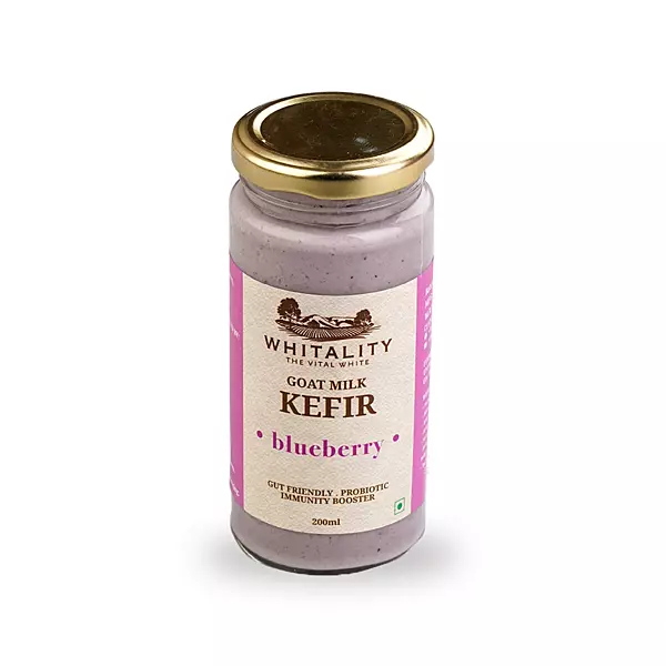 Goat Milk Kefir - Blueberry 200ml - Courtyard Farms
