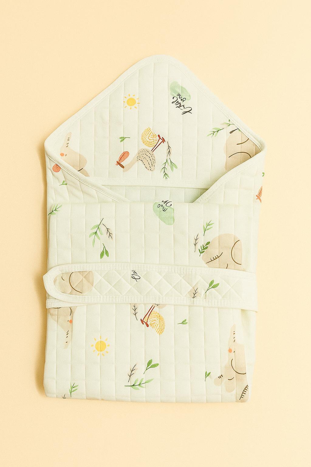 Muslin Hooded Baby Blanket (85x85 cm) – Soft, Organic, Assorted Design Muslin Hooded Baby Blanket (85x85 cm) – Soft, Organic, Assorted Design