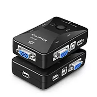 USB 2.0 VGA KVM Switch 2-Port | Manual Switch Box | Control 2 Computers with One Monitor, Keyboard & Mouse USB 2.0 VGA KVM Switch 2-Port | Manual Switch Box | Control 2 Computers with One Monitor, Keyboard & Mouse