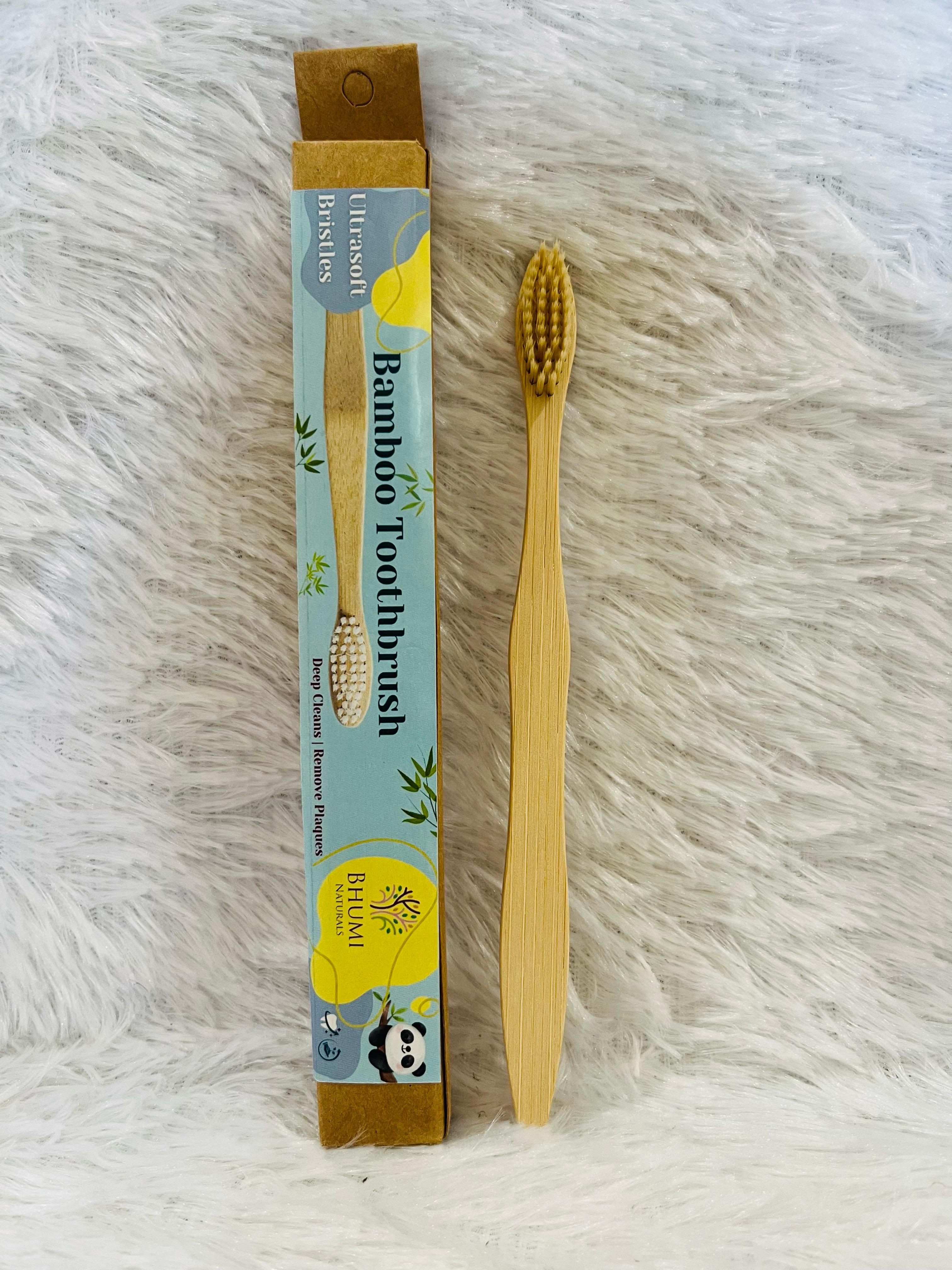 Bamboo Adult Toothbrush- Ultrasoft Bristles - Pack of 1