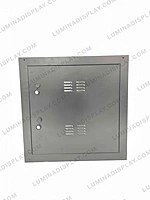 Square MS GI outdoor LED cabinet 768 x 768 mm for 192 x 192 modules, back service – Lumina