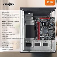 FRONTECH H110 Motherboard (FT-0475) – LGA1151 Socket | Supports 6th/7th/8th Gen CPUs | DDR4 Slots | NVMe Support | HDMI & VGA | USB 3.0