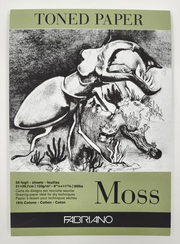 FABRIANO TONED PAPER PAD MOSS 120gsm A4