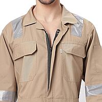 COTTON BOILER SUIT KHAKI COLOR S