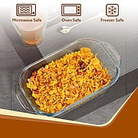 AGARO Elite Borosilicate Glass Baking Tray for Kitchen, 800 ml, Baking Dish, Serving Bowl, Oven & Microwave