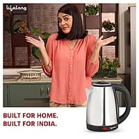 Lifelong LLEK15 Electric Kettle 1.5L with Stainless Steel Body, Easy and Fast Boiling