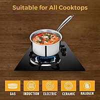 KENT Triply Sauce Pan 18 Cm With Ss Lid 2.2 L