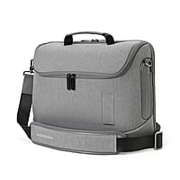 MOKOBARA The Transit Briefcase Vegan Leather & Nylon 15L Laptop Crossbody Messenger Bag for Men & Women