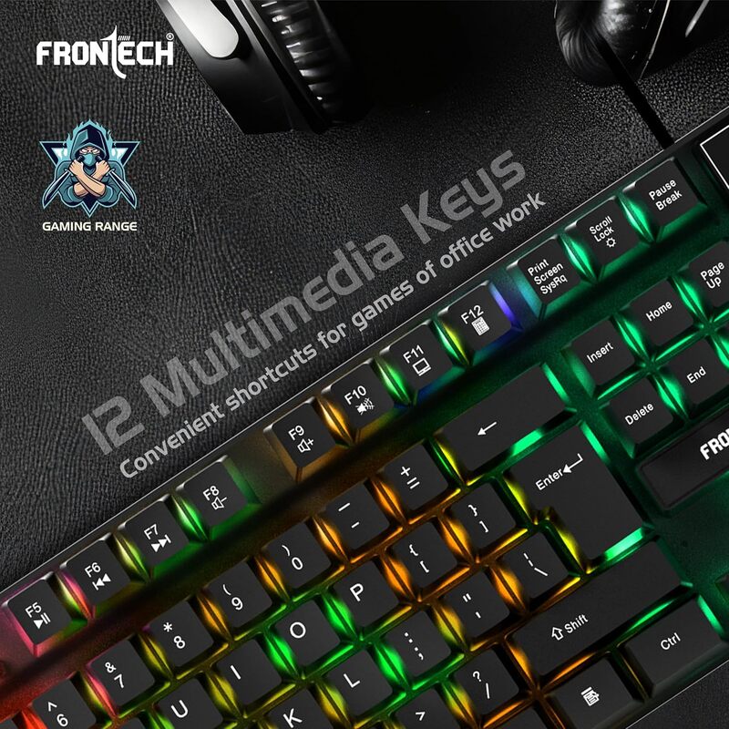 Frontech Wired Gaming Keyboard and Mouse Combo
