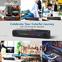 Frontech SPK-0009 multimedia speakers deliver powerful, crystal-clear sound in a compact design—ideal for desktops and laptops.