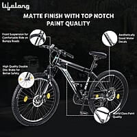 Lifelong Conqueror Freeride Shimano Gear Cycle,26T Steel MTB Unisex Cycle with 21 Speed