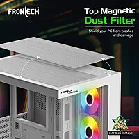 Frontech FT-4381 White Mid-Tower Gaming Case RGB