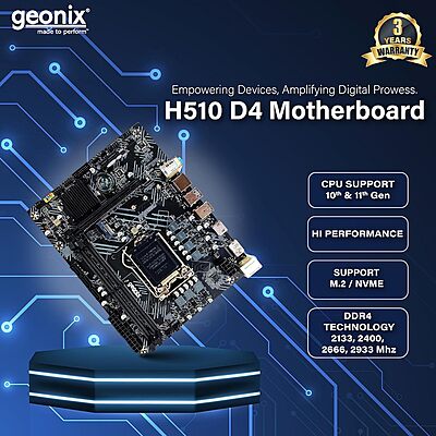Geonix Motherboard GX-H510 DDR4 10th and 11th Gen CPU DDR4 3 Years Warranty