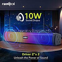 Frontech SW-0181 Echolight speakers deliver vibrant sound with dynamic RGB lighting—perfect for music, gaming, and entertainment.
