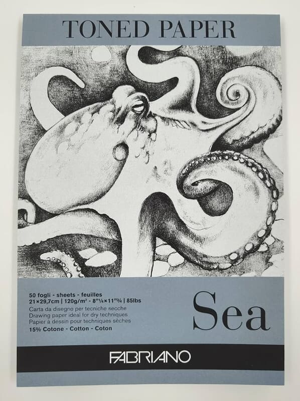 FABRIANO TONED PAPER PAD SEA 120gsm A4