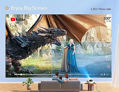 TONZO Android FHD Projector, 1080p Native, 4K Support, Movie Box 13 TONZO Android FHD Projector, 1080p Native, 4K Support, Movie Box 13