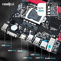 Frontech FT-0491 H61 Motherboard – LGA1155 Socket | DDR3 Support | 1066/1333/1600 MHz | Intel H61 Chipset | Compatible with Intel Core i3/i5/i7 | ATX Desktop Board