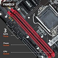 FRONTECH H110 Motherboard (FT-0475) – LGA1151 Socket | Supports 6th/7th/8th Gen CPUs | DDR4 Slots | NVMe Support | HDMI & VGA | USB 3.0