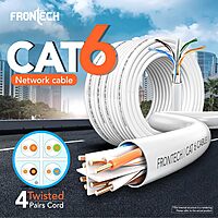Frontech FT-0865 CAT6 Ethernet Cable – High-Speed Gigabit Networking | Durable Build | Reliable Data Transmission