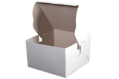 Qson Cake Box 12x12x5 White Plain Qson Cake Box 12x12x5 White Plain