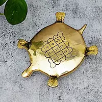 Brass Super Fine Ganesha Tortoise - 2 inch Height | Divine Brass Ganesha Tortoise Sculpture