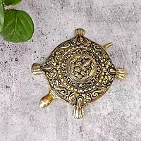 Brass Super Fine Ganesha Tortoise - 2 inch Height | Divine Brass Ganesha Tortoise Sculpture
