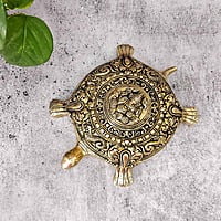 Brass Super Fine Ganesha Tortoise - 2 inch Height | Divine Brass Ganesha Tortoise Sculpture