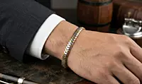 925 Silver Dual Tone Apex Link Bracelet